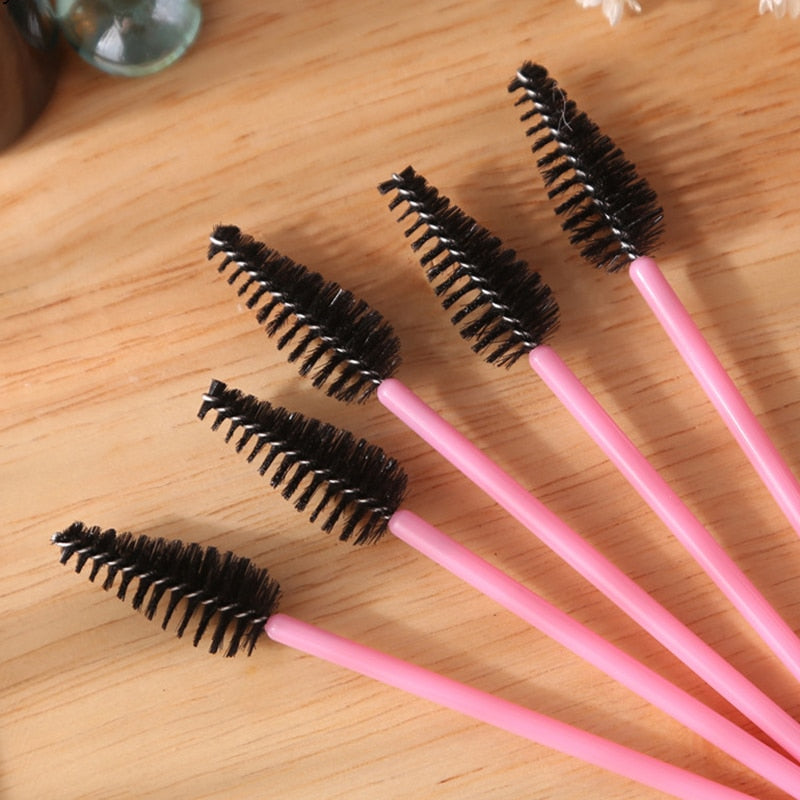 50pcs Eyelash Eyebrow Brush Water Drop Shape Nylon Material Lashes Makeup Brushes Eyelash Extension Beauty Tools Mascara Wand