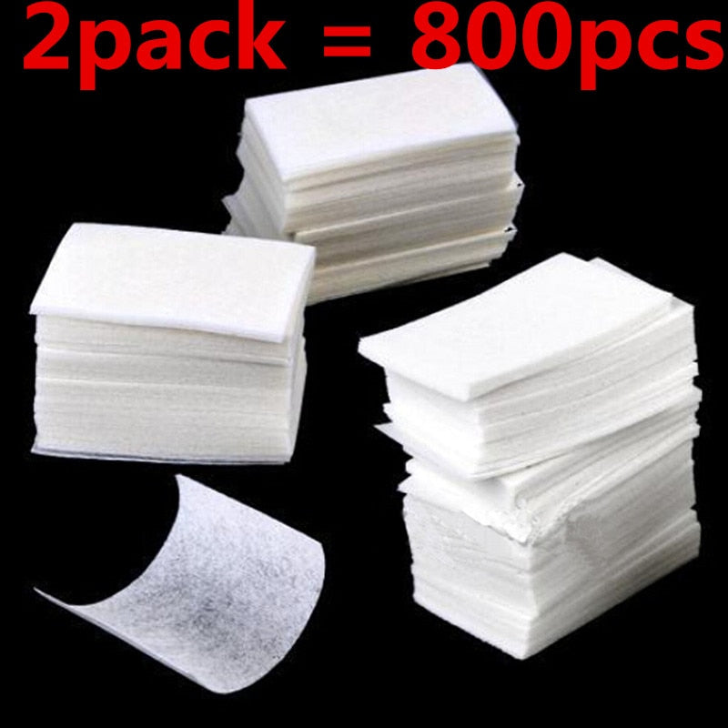 400/800Pcs Lint Wipes Nail Polish Acrylic Gel Remover Towel Paper Cotton Pads Roll Salon Nail Art Cleaner Tools Remover Pads