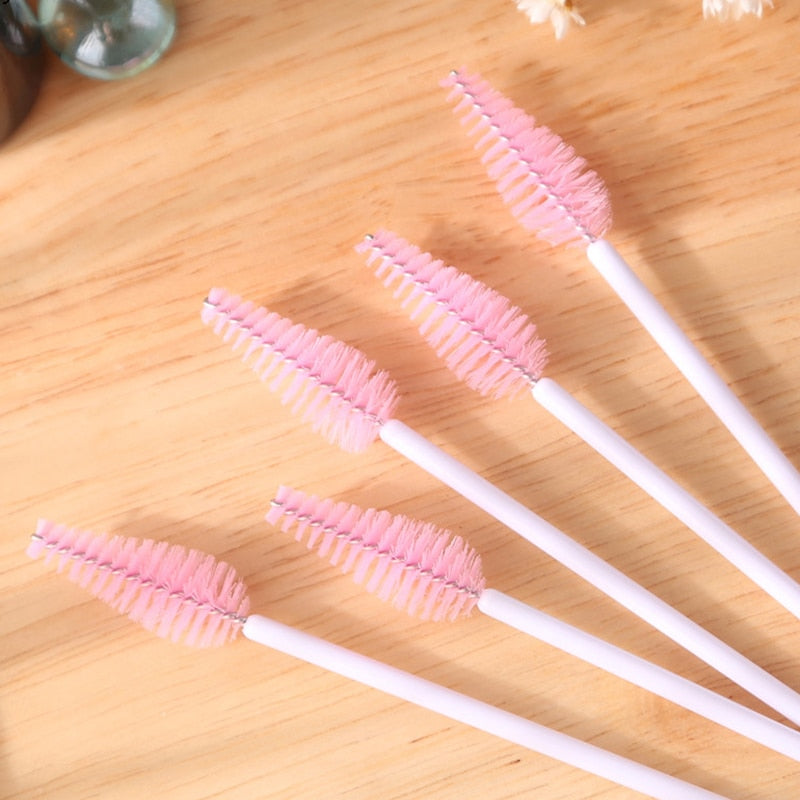 50pcs Eyelash Eyebrow Brush Water Drop Shape Nylon Material Lashes Makeup Brushes Eyelash Extension Beauty Tools Mascara Wand