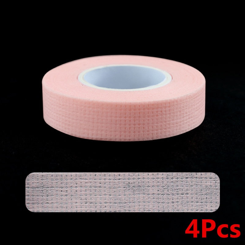 4 pcs Eyelash Extension Lint Breathable Non-woven Cloth Adhesive Tape Medical Paper Tape For False Lashes Patch Makeup Tools