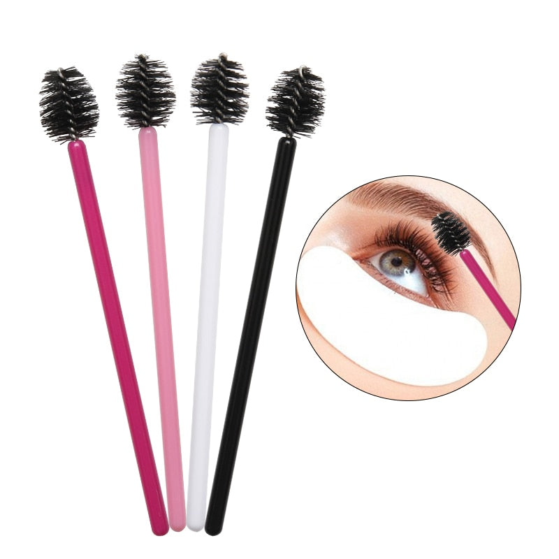 50/100pcs Disposable Eyelash Brush Comb Mascara Wands Eye Lashes Extension Individual Applicator Women Makeup Beauty Tools