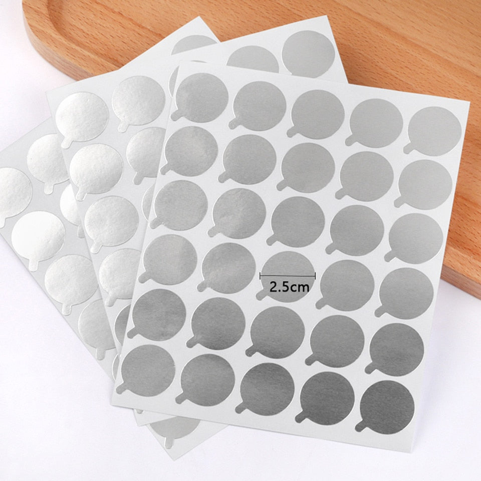 NEWCOME 300pcs/bag Eyelash Extension Glue Holder Silver Stickers 2.5cm Disposable Eyelash Stand Eye Pad Makeup Tools