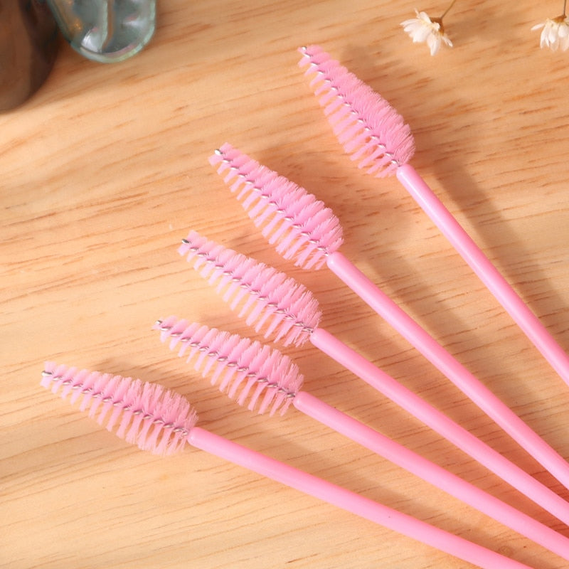 50pcs Eyelash Eyebrow Brush Water Drop Shape Nylon Material Lashes Makeup Brushes Eyelash Extension Beauty Tools Mascara Wand