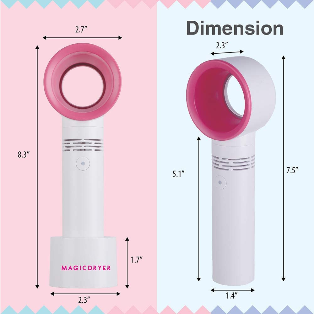 Eyelashes USB Dryer False Lashes bladeless Fan Air Blower Rechargeable Mini Eyelash Glue Fan Eyelash Extension Supplies