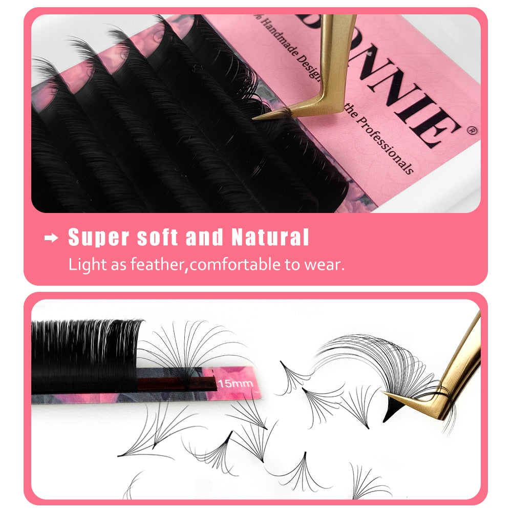 Fast Blomming Lashes Soft Easy Fan Eyelashes Mega Volume Fans Premium Lash Extensions Supplies for Eye Beauty